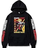 Bingxin Fullmetal Edward Elric Hoodie Cosplay Jacket Pullover Unisex Alchemist Alphonse Sweatshirt Outerwear Sweater Coat Women MenAblack 1, XLarge