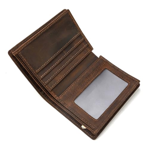 Vintage Leather Wallet Horseskin Vertical Money Bao Top Layer Cowhide Multi-card Coin Wallet Card Bag2