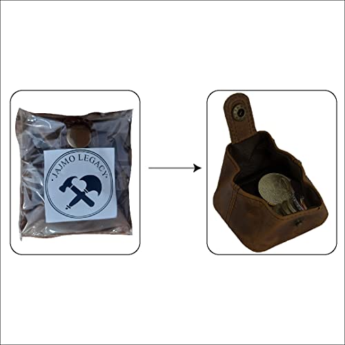 Leather Coin Pouch Change Holder Mini Pocket Wallet For Men, Vintage Brown (Pack Of 1) #TOP4