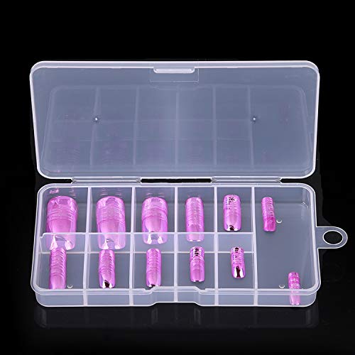 120PCS False Toenail Tips for Women, 12 Size Artificial Fake nails with Case for Nail Solons and DIY Nail Art, Metellic Purple