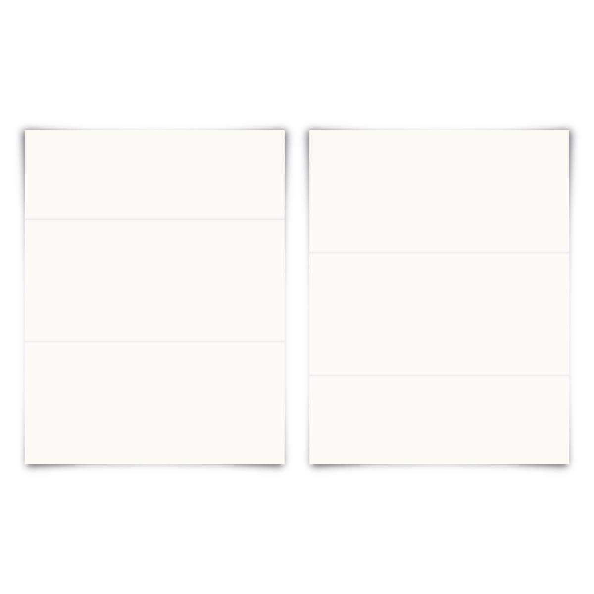 150 Blanko Klappkarten DIN Lang Wickelfalz Naturpapier 300 g/qm Set Papier wählbar