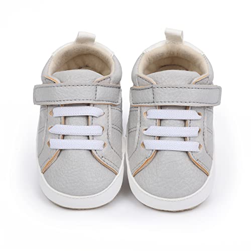 Image of E-FAK Baby Shoes Boys Girls Infant Sneakers Non-Slip Rubber Sole Toddler Crib First Walker Shoes