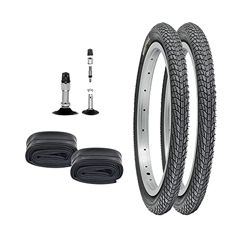 BERGMEILE | 2X 16 Zoll Fahrradreifen (47-305) mit DV Schläuchen | 16 x...
