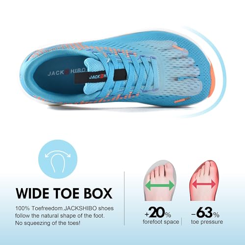JACKSHIBO Wide Toe Box Shoes for Men Arch Support Shoes Wide Width Sneakers for Running Walking Athletic Tennis Orthopedic Plantar Fasciitis Workout with Thick Cushioned Zero Drop Sole2