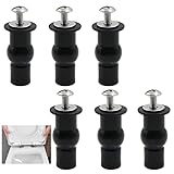 【Universal】Kit de reemplazo de asiento de inodoro de 3 pares / 6 piezas. Si el asiento del inodoro sigue moviéndose, use estos tornillos de montaje del asiento del inodoro para reemplazar los insertos de plástico inútiles que se incluyen con un nuevo asiento fijo superior.
