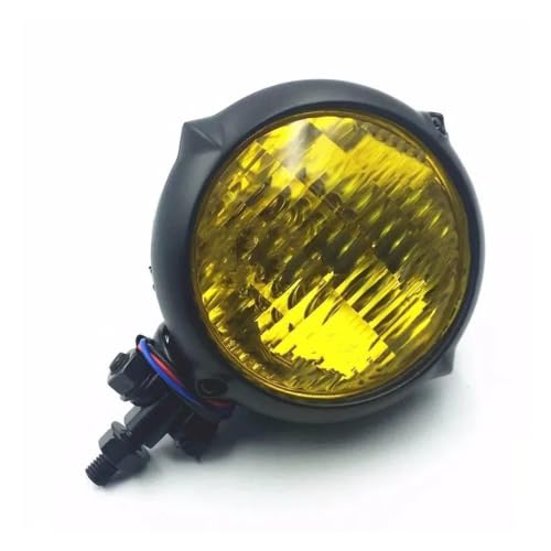 Phare de moto rétro universel avec projecteurs ambrés pour custom
