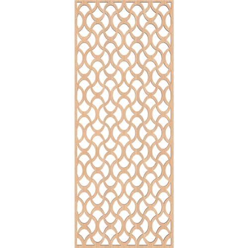 Image of Resort Decorative Pierced Fretwork Wood Wall Panels, 9 3 /8 inchW x 24 3 /8 inchH x 1 /4 inchT, Hickory
