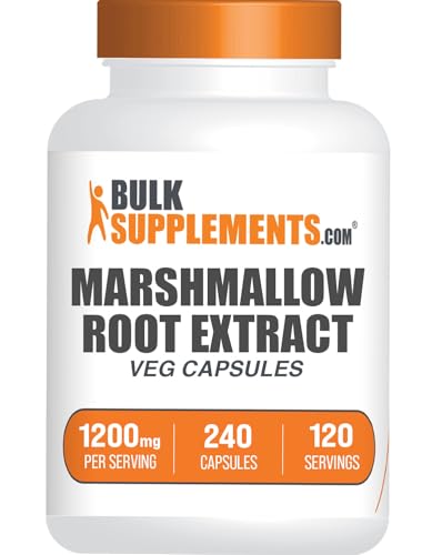 BulkSupplements.com Marshmallow Root Extract Capsules - Herbal Supplement Marhmallow Root 1200mg - Gluten Free 2 Capsules per Serving 240 Count (Pack of 1)