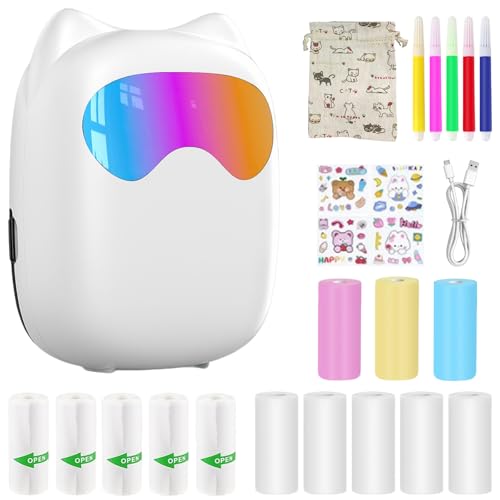 Mini Imprimante Portable, Thermique Photo Portable, Imprimante Photo Portable, Imprimante Bluetooth...
