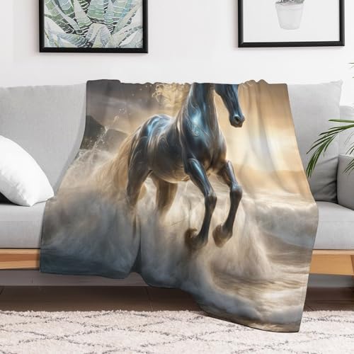Manta de caballo suave contra el frío para taparse en el sofá 3