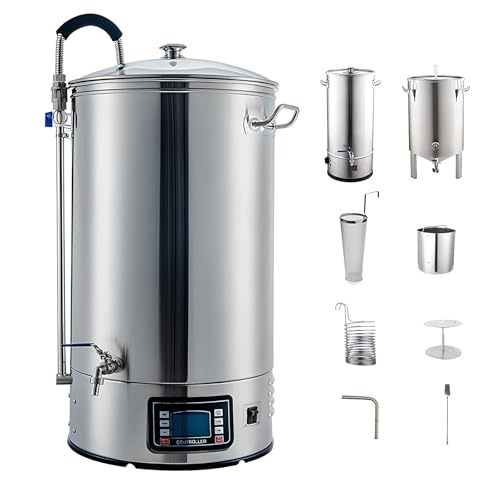 Birra Domestica Sistema di Produzione Elettrica della Birra Pentola per Birra da 30 L/40 L/60 L Galloni Forniture per Birra in Acciaio Inossidabile 304 con Pannello Pannello di Contro Basic Model 40L