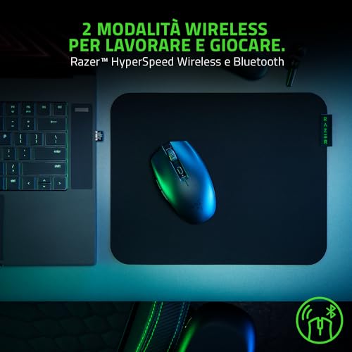 Orochi V2 - Mouse da Gioco Wireless Mobile con Durata Della Batteria Fino a 950 Ore (Design leggero, Bluetooth, Interruttori Meccanici del Mouse di Seconda Generazione) Nero - Mouse gaming - Immagine 2
