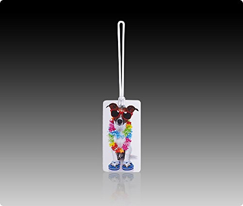 Lewis N. Clark Fashion Luggage Tag, Dog with Lei - 7416