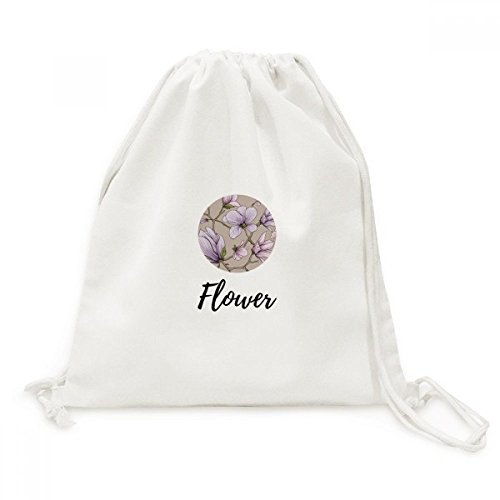 Sac à dos cordon fleur pourpre idéal pour vos escapades et voyages