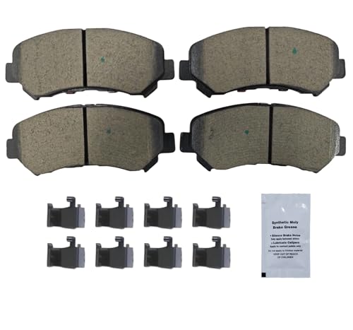 Image of HUSCH D1565 Front Ceramic Brake Pads Kit Fit For Chevrolet Express 3500 2018-2020, For Silverado 2500 HD 2018-2019, For Silverado 3500 HD 2019, For GMC Savana 3500 2018-2020, For Sierra 3500 HD 2019