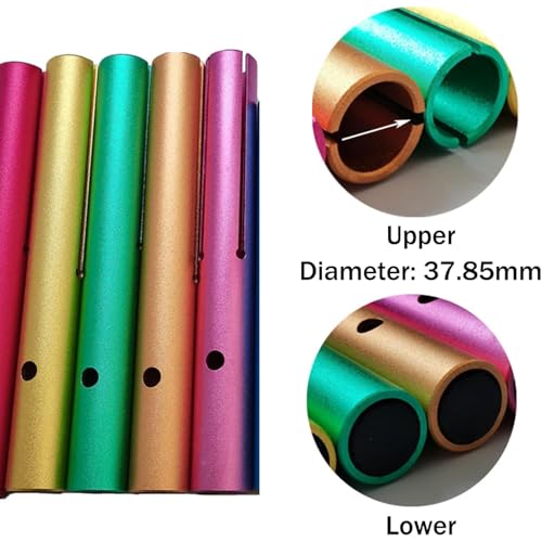 Set di strumenti a percussione in alluminio Wah Wah Tube - 7 pezzi con battitore per accompagnamento musicale e meditazione