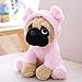 WLYY 20CM Peluche Simulación Perros Peluche Sharpei Pug Cachorro Encantador Juguete para Mascotas Peluche Animal Juguete Niños Niños Cumpleaños 20CM Rosa