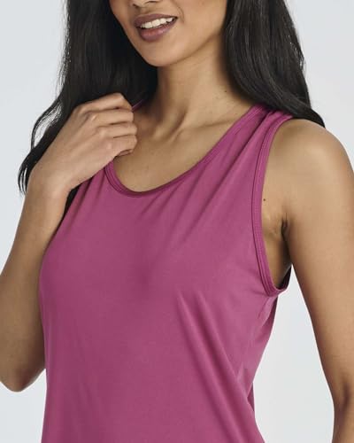 Real Essentials 5 Pack: Women's Crossback Keyhole Open Back Workout Tank Top Dry-Fit Sleeveless Yoga Gym (Available in Plus)4