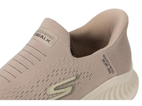 Image of Skechers Men's Hands Free Slip-ins Go Walk Now - Sauntered Sneaker Taupe 7.5 Medium