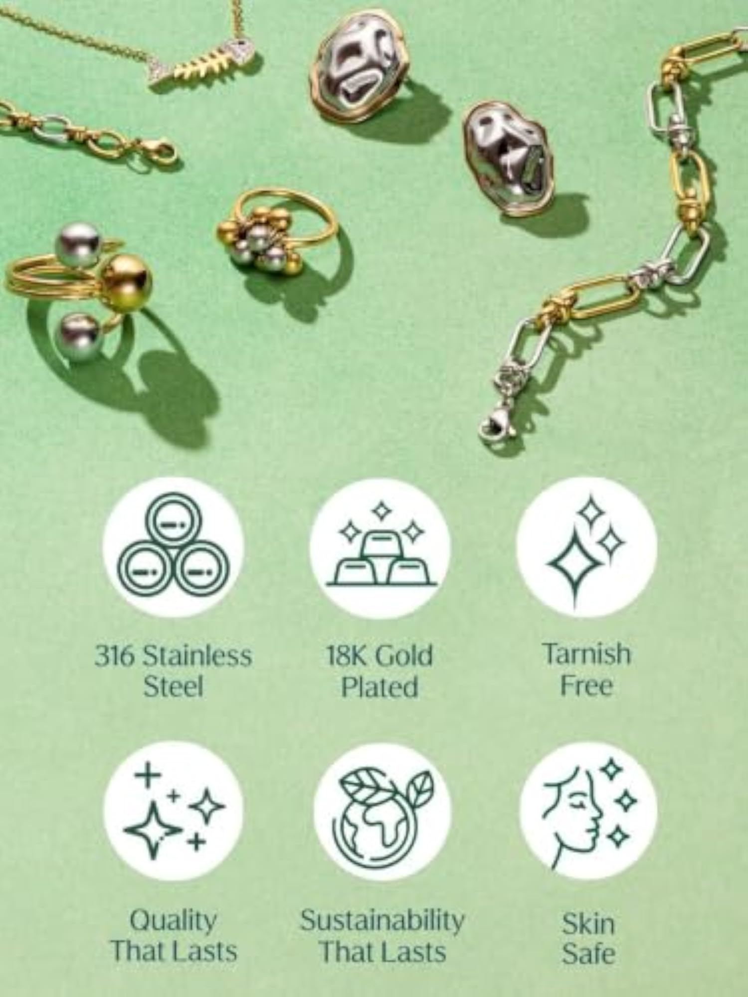 Gold Twisted Style Stainless Steel Bangle for Women