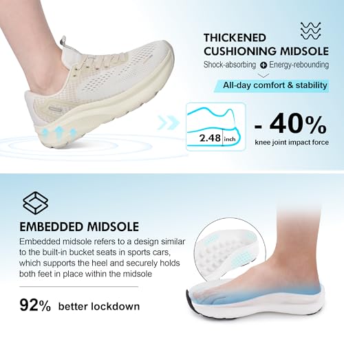 Image of JACKSHIBO Wide Toe Box Shoes Women Arch Support Zero Drop Wide Sneakers | Orthopedic, Plantar Fasciitis, Running, Walking, Athletic, Tennis, Gym, Workout, Supportive, Width, Cushion, Thick Sole