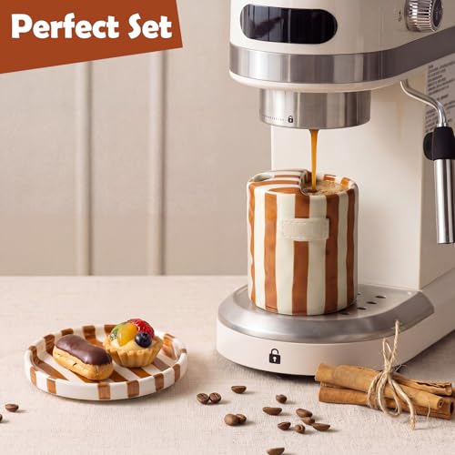 Set de Taza de Cerámica con Plato y Accesorios 10 oz miniatura 6