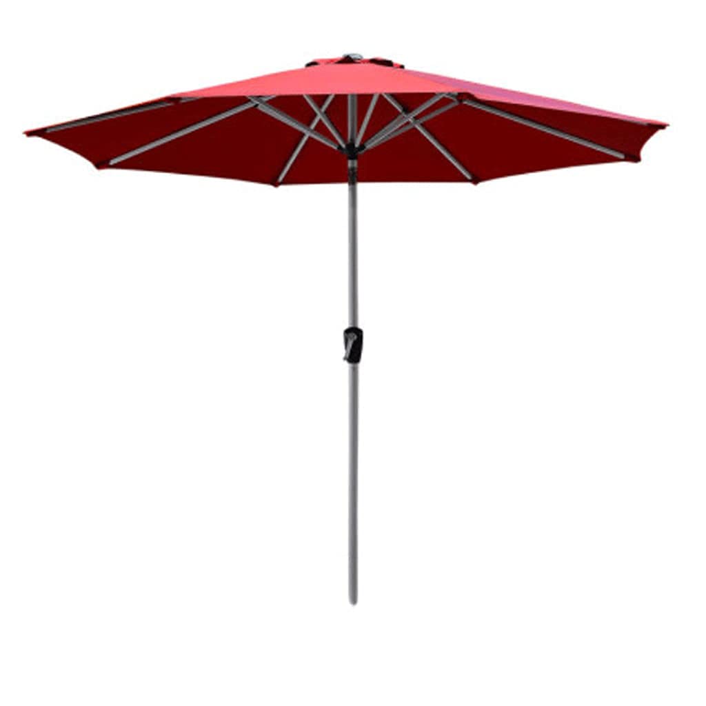 HCZKIUJY Tilt Umbrella,270cm Aluminium Pole Beach Parasol with Crank Sun Protection,Outdoor Umbrella for Garden Deck Backyard and Pool