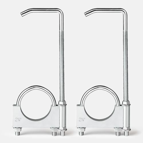 Atokrtact 2.25 Inch Exhaust Clamp with Hanger Universal Exhaust Hanger with Clamp,Heavy Duty Exhaust Pipe Hanger Muffler Hanger for 2-1/4" Pipe for Most Car Turck Exhaust System(2.25 Inch Pack of 2)