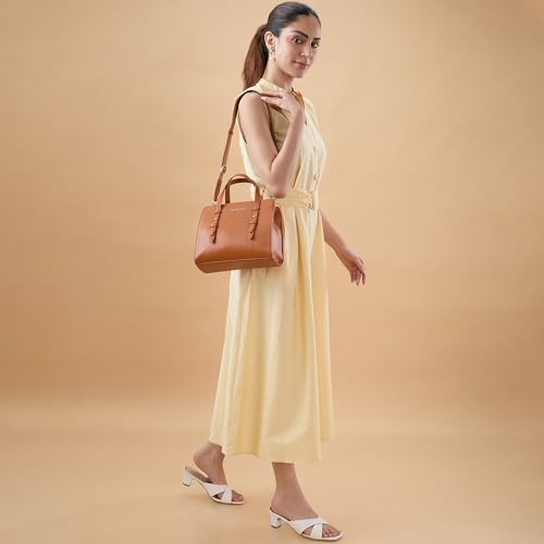 Image of Caprese Fiji Small Satchel Bag with Adjustable & Detachable Strap | Versatile Shoulder, Crossbody & Handheld Bag for Work, Travel, and Everyday Use, Spacious with Multiple Compartments