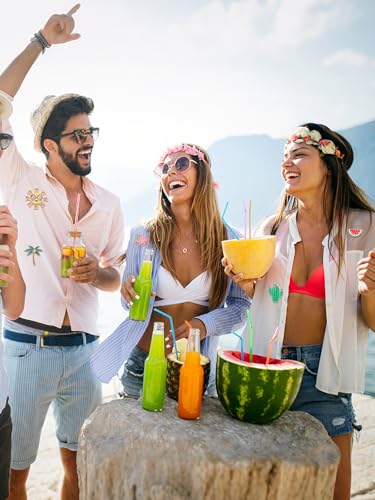 Image of JUNEBRUSHS 28PCS Summer Enamel Pins Cute Hawaiian Beach Brooch Pins for Summer Beach Theme Birthday Party Classroom Favor Supplies Exchange Gift Clothes Hat Accessories