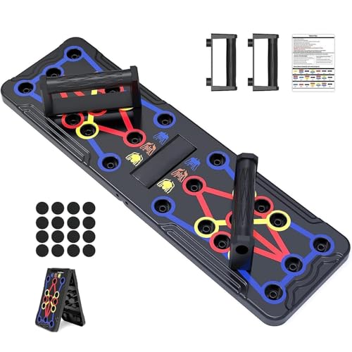 Tabla de flexiones, barra de empuje plegable para equipo de gimnasio en casa, equipo de entrenamiento de fuerza y ejercicio, herramientas de entrenamiento multifunción multiescenario