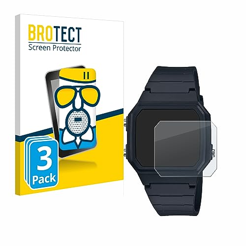 brotect Anti-Glare Glass Screen Protector Matte compatible with Casio W-217H-1AVCF (3 Pack) - Anti-Scratch 9H Protection Film