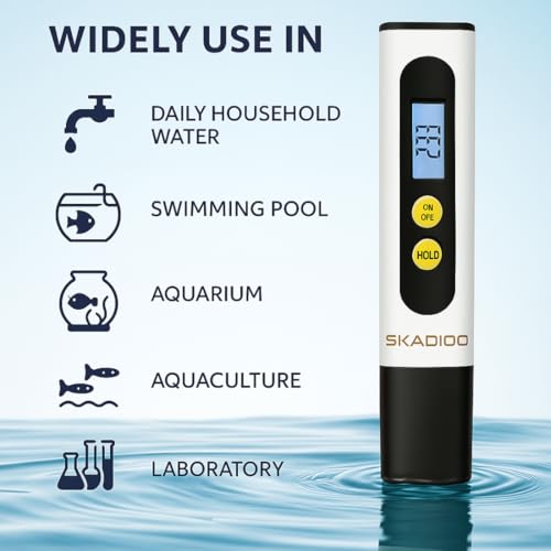 Image of SKADIOO TDS Meter for Water Testing, Digital TDS Meter, Water TDS Meter Digital for Home, Water Testing Kit, Water Hardness Test Kit for Measuring Tds and Ppm for Drinking Water, Swimming pool