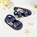 WaiHeikki Baby Boy Summer Sandals Fashionable First Walking Shoes Contrast Color Comfortable Non Slip Open Toe Walking Shoes (Dark Blue, 0_months-6_months)