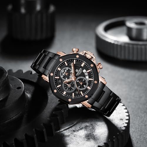 Image of NAVIFORCE NF8065 Rugged Watch with Date and Stopwatch Features Analog Watch