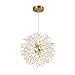 LED Pendentif LumièRe Moderne CréAtif Pissenlit Suspendus LumièRes RéGlable Hauteur Salon Lampe Cristal Suspension Lampe pour Chambre Table à Manger,d'or,⌀40cm