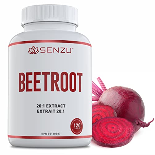 10,000mg 20x Concentrated Beetroot Capsules Extract, 4% Standardized with Black Pepper, Vegan, All-Natural Antioxidant for Men & Women – 4 Month Supply – 120 Count | Made in Canada