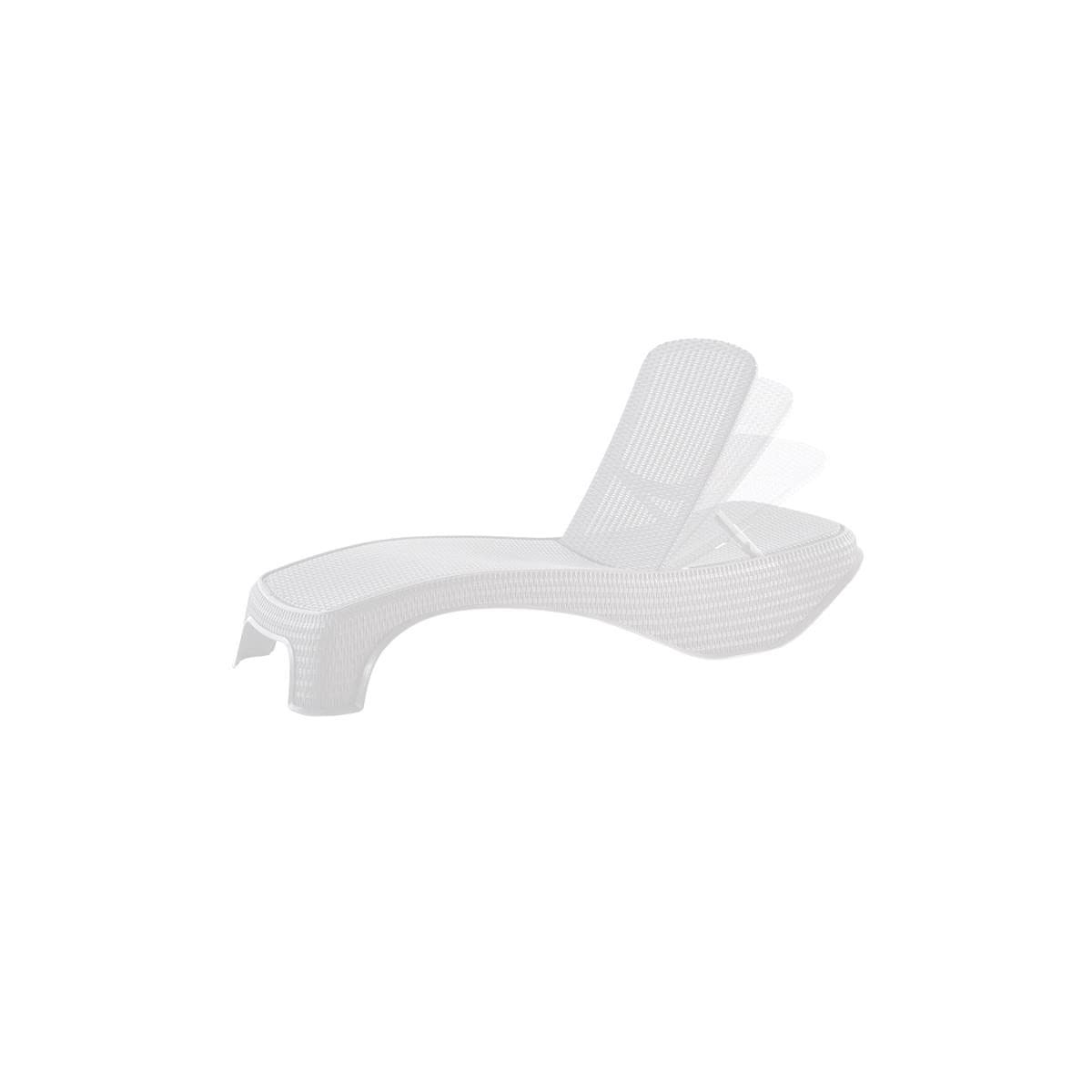 Viscio Trading Atlantic Lettino, Plastica, Bianco, 197x74x36 cm