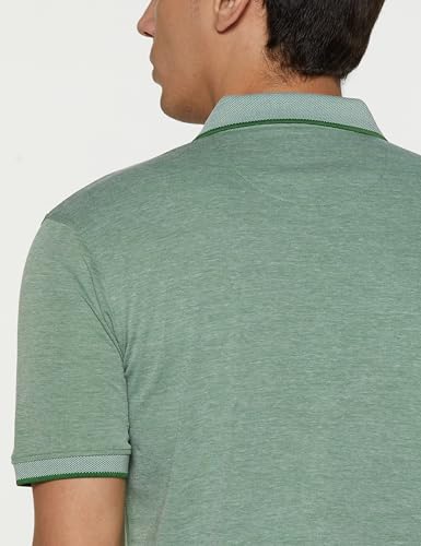 Image of Peter England Men's Premium Branded Regular Fit Half Sleeve Polo T-Shirt | Cotton Rich | Birds Eye Interlock Weave| No Pocket