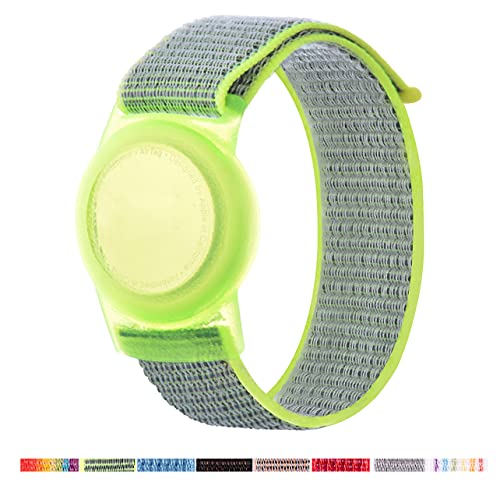 Image of Bracelet for AirTag Kids,Protective Cover for Air Tag with Nylon Wristband | Adjustable for Air Tag Bracelet,Anti Lost GPS Trackers Case Elastic Watch Band for Toddlers Girls Boys Elders