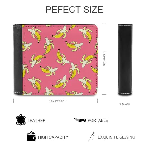 Banana Pattern Leather Wallet Is Compact Stylish And Durable2