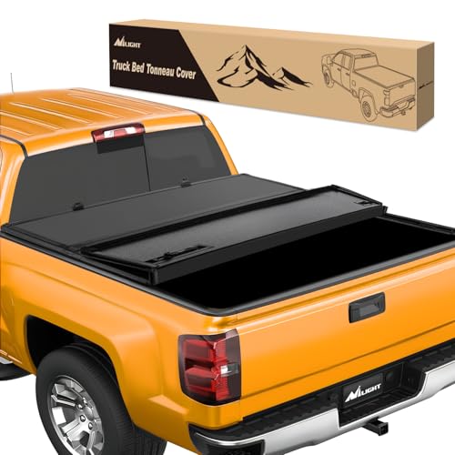 Image of Nilight Hard Tri-fold Truck Bed Tonneau Cover Fits for Chevy Silverado 1500 /GMC Sierra 1500 2019 2020 2021 2022 2023 2024 2025 2026-6.7ft