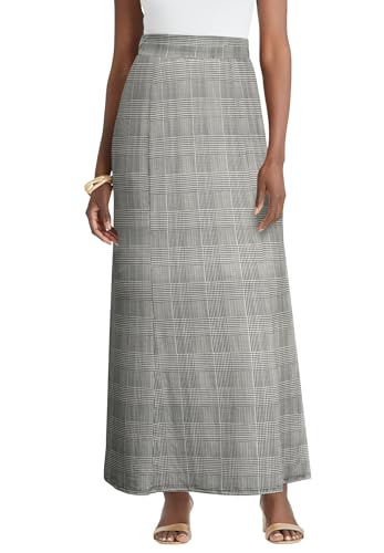Jessica London Women's Plus Size Wrinkle Resistant Pull-On Elastic Knit Maxi Skirt