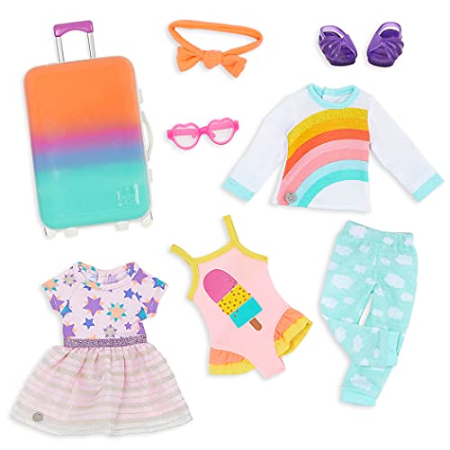 Glitter Girls 14 Inch Doll Clothes Suitcase Fashion Set 3 Outfits Medium