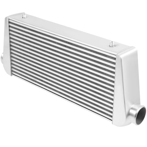 Intercooler Kit 1000HP Aluminum Intercooler 3 Inlet & Outlet 3.5 Core 5-50PSI - Universal Intercooler for Any Turbo Charger System 32F~302F 31X12X4