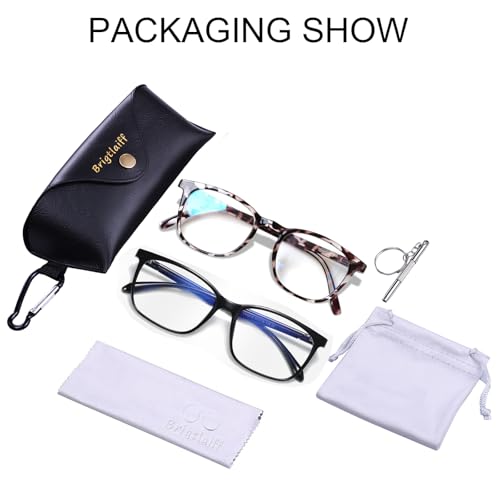 Image of Brigtlaiff Round Blue Light Blocking Glasses for Men Women, Computer Gaming TV Glasses Anti Eyestrain with Metal Frame
