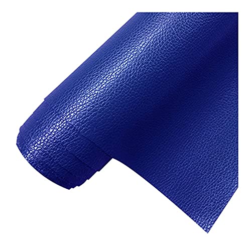 Tissu simili cuir au mètre bleu vif 160 cm pour meubles vestes et sac à main