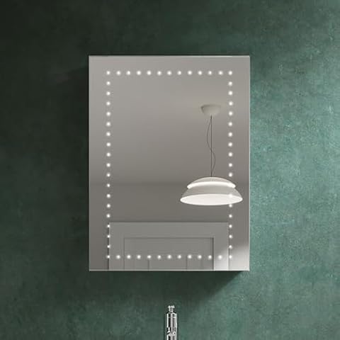 Pebble Grey Maya LED Bathroom Mirror Cover