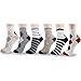 DearMy Womens Cute Design Casual Cotton Crew Socks for Gift Idea One Size Fits All (Dog 6 Pairs)