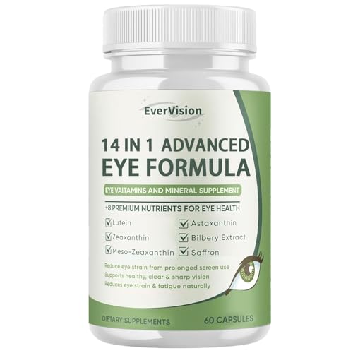 14 in 1 Advanced Eye Formula Eye Vitamin and Mineral Supplement with Lutein Zeaxanthin Zinc & Bilberry Extract Vision & Focus Support (1)
